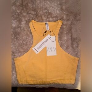 Zara denim crop top!